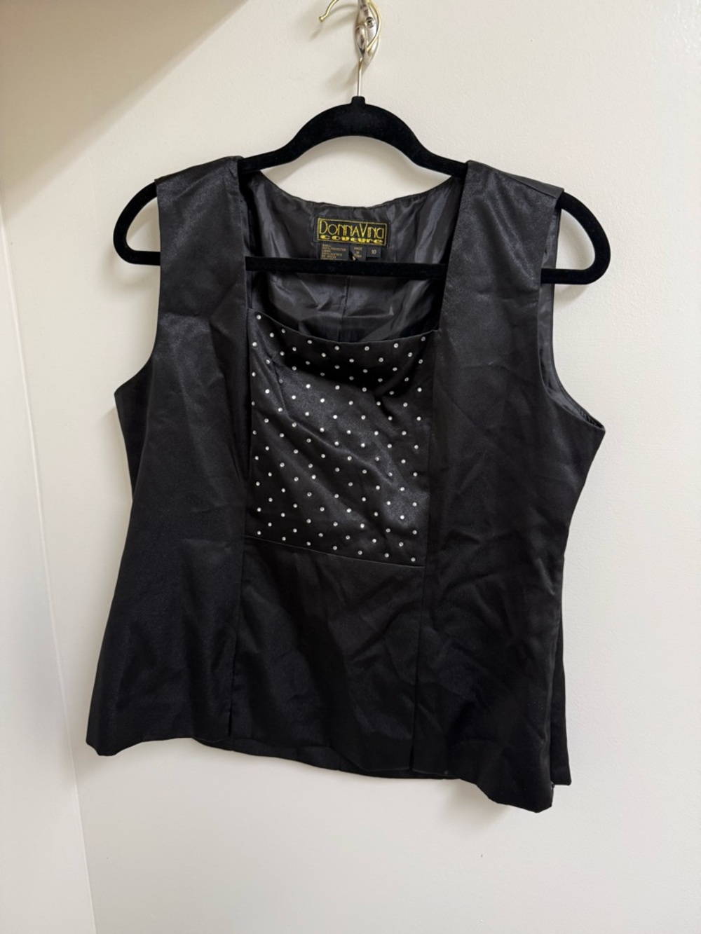 Donna Vinci Couture Black Rhinestone  Formal Top - Size 10 - Church Wedding